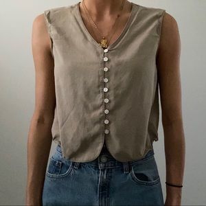 Button Up Tank Top